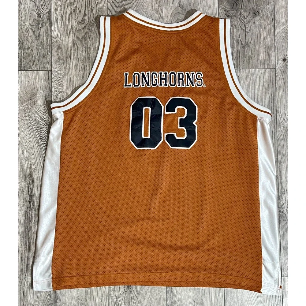 Vintage Texas LongHorns Basketball Jersey #03 Big 12. Starter Embroidered Sz. XL